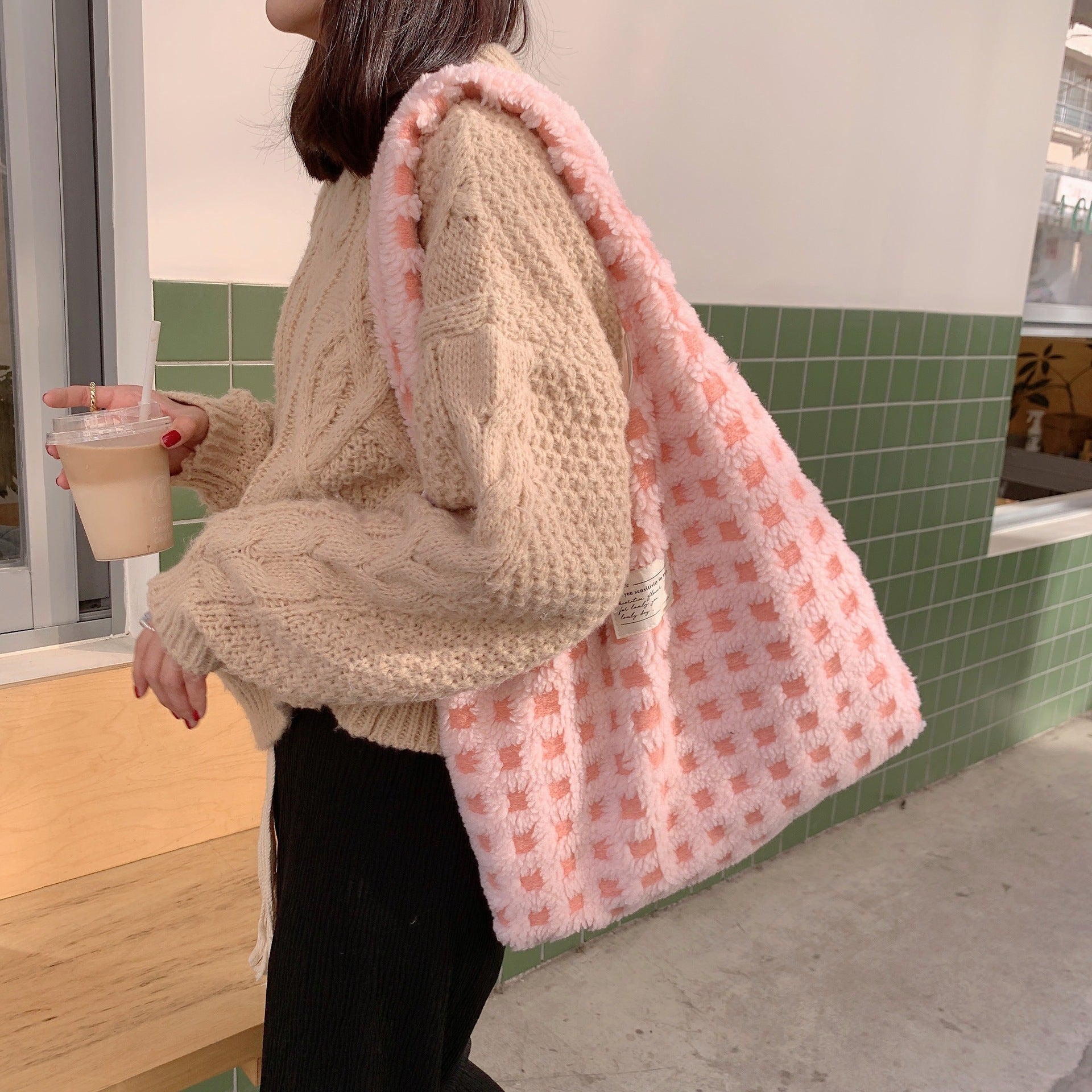 Macy Waffle Flannel Bag Tote Bag