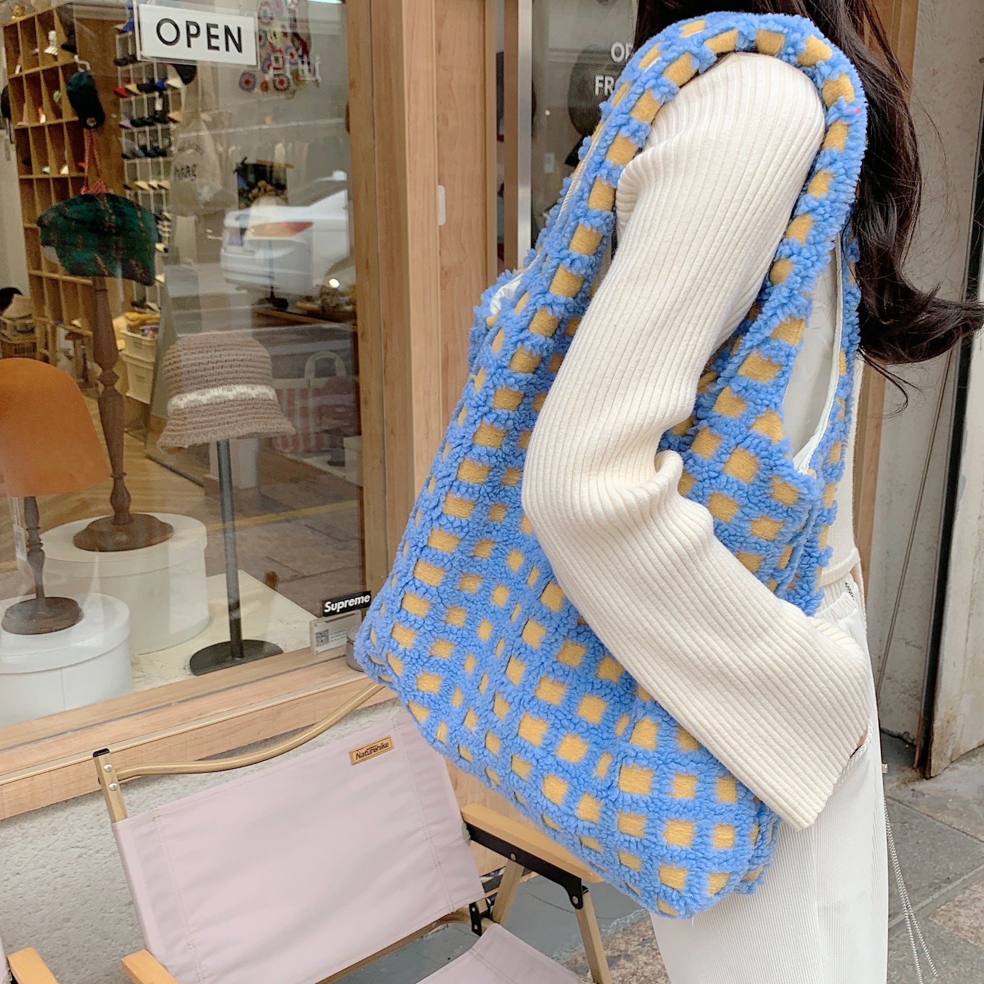 Macy Waffle Flannel Bag Tote Bag