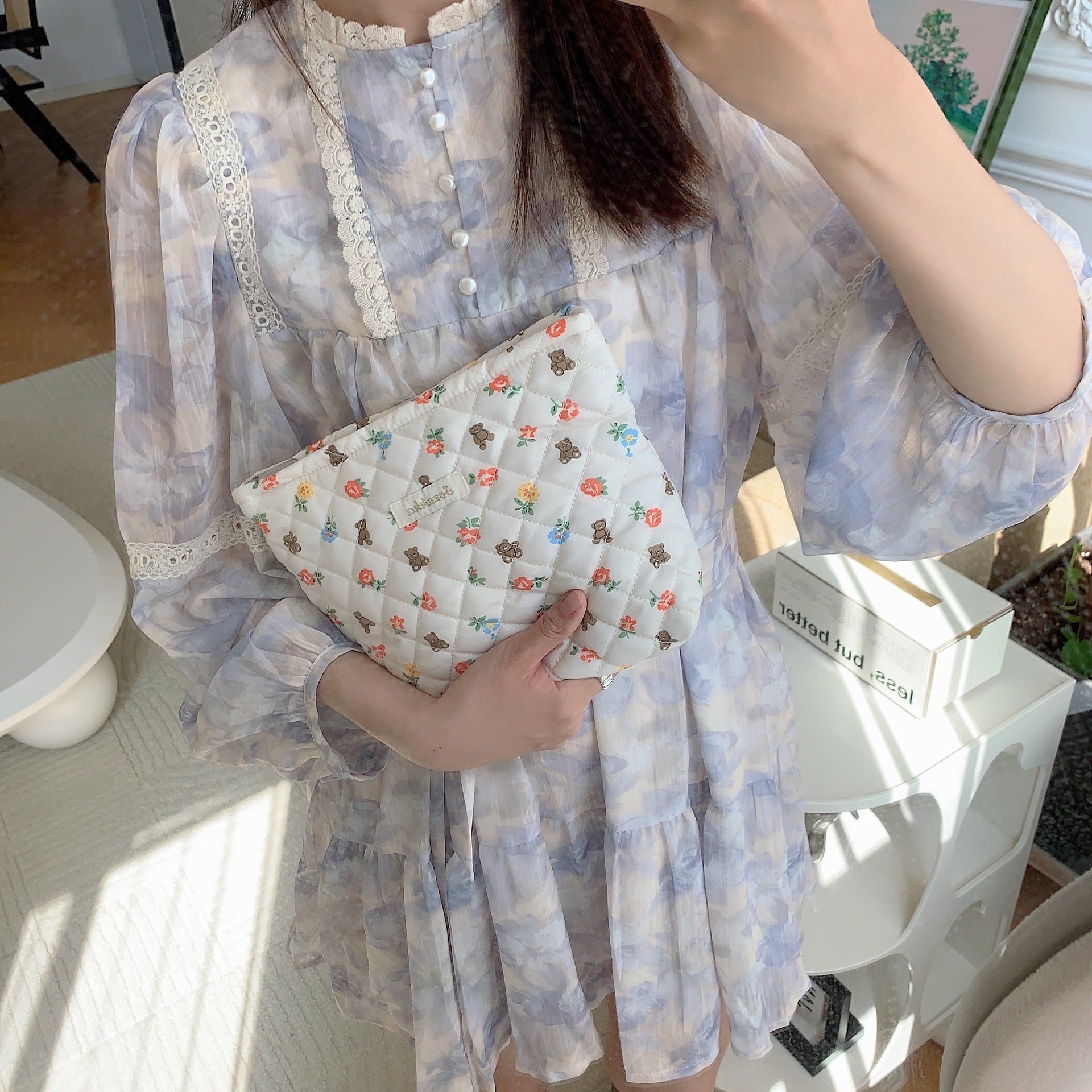 Tracy Quilted Beauty Organizer Pouch