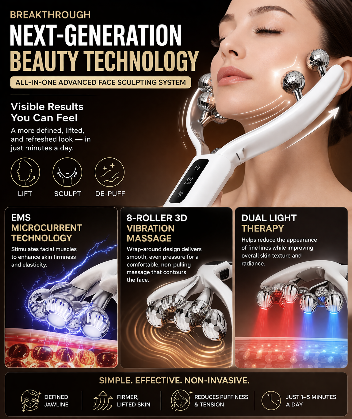 SculptWave V-Line Face Sculpting Roller