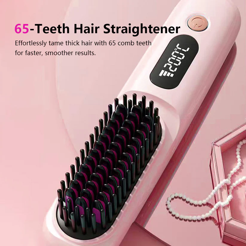 SmoothPro Cordless Hair Straightening Brush