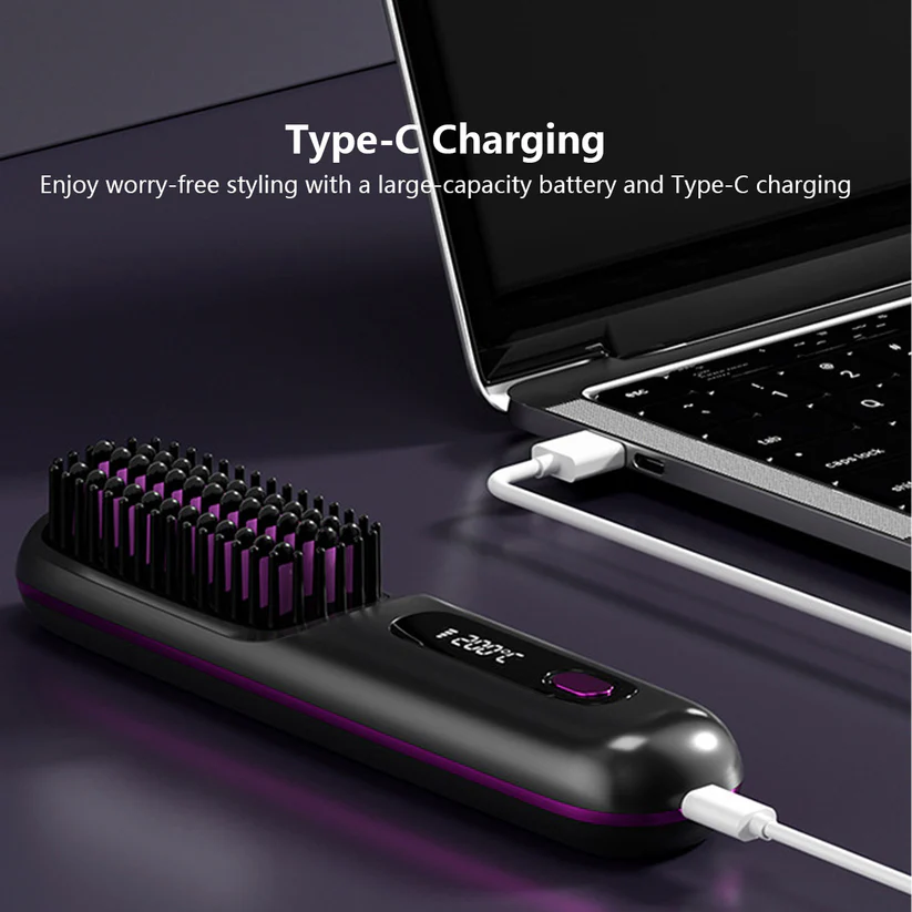 SmoothPro Cordless Hair Straightening Brush