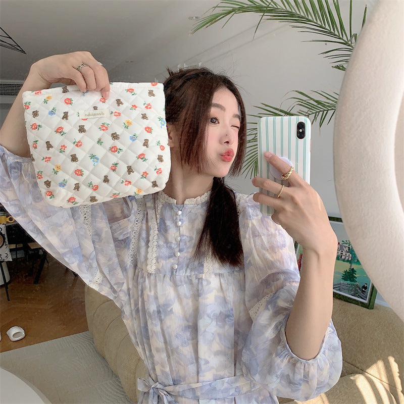 Tracy Quilted Beauty Organizer Pouch