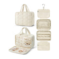 Quilted Hanging Cosmetic Bag