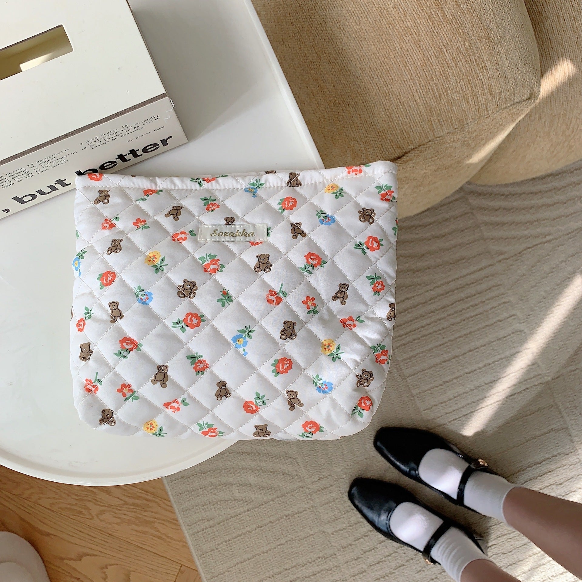 Tracy Quilted Beauty Organizer Pouch