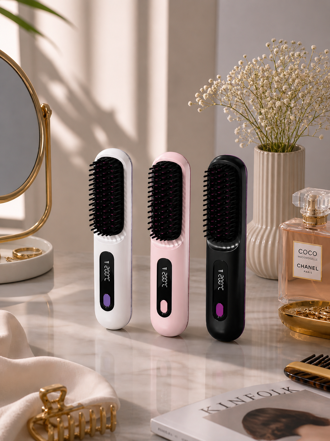 SmoothPro Cordless Hair Straightening Brush